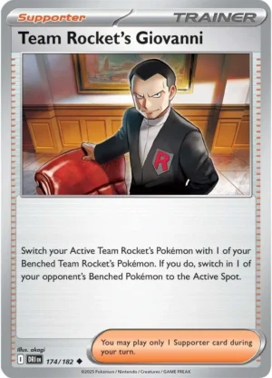 Pokémon TCG SV10: Destined Rivals 174/182 Team Rocket's Giovanni Uncommon Ungraded