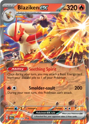 Pokémon TCG SV9: Journey Together 024/159 Blaziken ex Double Rare Ungraded