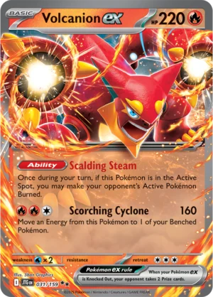 Pokémon TCG SV9: Journey Together 031/159 Volcanion ex Double Rare Ungraded
