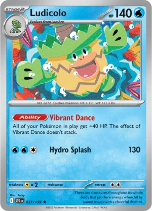 Pokémon TCG SV9: Journey Together 037/159 Ludicolo Rare Ungraded