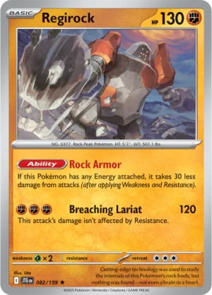 Pokémon TCG SV9: Journey Together 082/159 Regirock Rare Ungraded