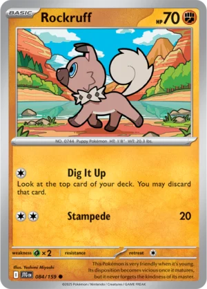 Pokémon TCG SV9: Journey Together 084/159 Rockruff Common Ungraded
