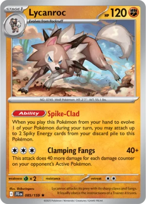 Pokémon TCG SV9: Journey Together 085/159 Lycanroc Rare Ungraded