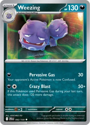 Pokémon TCG SV9: Journey Together 092/159 Weezing Uncommon Ungraded