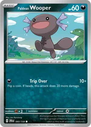 Pokémon TCG SV9: Journey Together 093/159 Paldean Wooper Common Ungraded