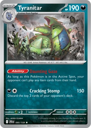 Pokémon TCG SV9: Journey Together 095/159 Tyranitar Rare Ungraded