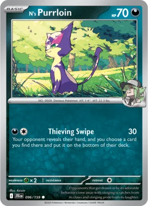 Pokémon TCG SV9: Journey Together 096/159 N's Purrloin Common Ungraded