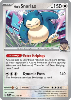 Pokémon TCG SV9: Journey Together 117/159 Hop's Snorlax Rare Ungraded