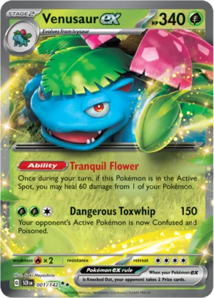 Pokémon TCG SV7: Stellar Crown 001/142 Venusaur ex Double Rare Ungraded