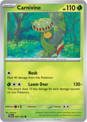 Pokémon TCG SV7: Stellar Crown 007/142 Carnivine Common Ungraded