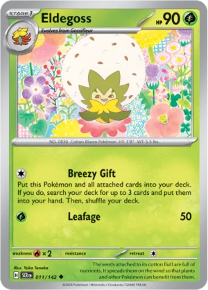 Pokémon TCG SV7: Stellar Crown 011/142 Eldegoss Uncommon Ungraded