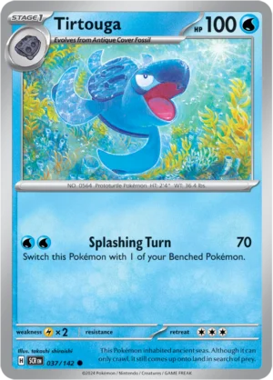 Pokémon TCG SV7: Stellar Crown 037/142 Tirtouga Common Ungraded