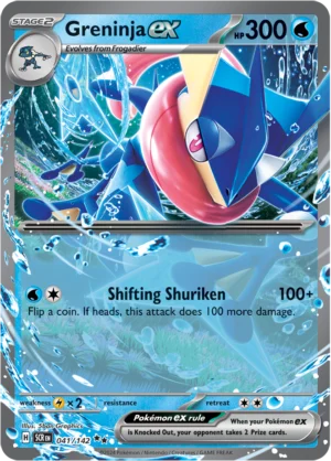 Pokémon TCG SV7: Stellar Crown 041/142 Greninja ex Double Rare Ungraded