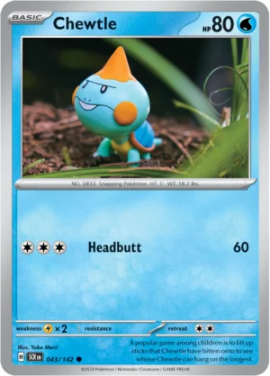 Pokémon TCG SV7: Stellar Crown 043/142 Chewtle Common Ungraded