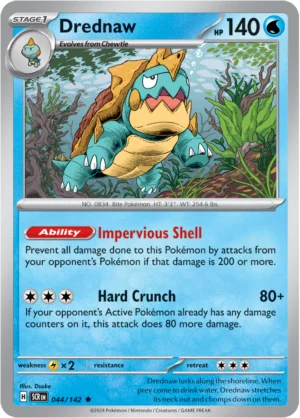 Pokémon TCG SV7: Stellar Crown 044/142 Drednaw Rare Ungraded