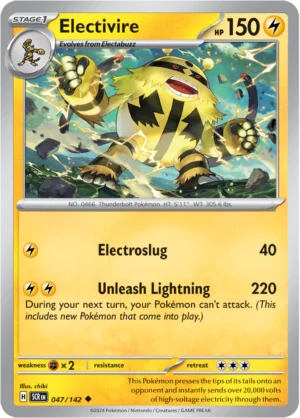 Pokémon TCG SV7: Stellar Crown 047/142 Electivire Uncommon Ungraded