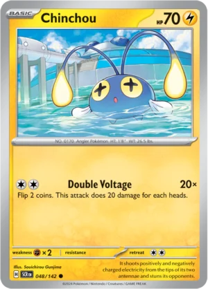 Pokémon TCG SV7: Stellar Crown 048/142 Chinchou Common Ungraded