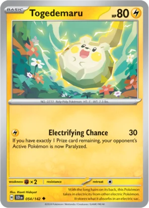 Pokémon TCG SV7: Stellar Crown 054/142 Togedemaru Uncommon Ungraded