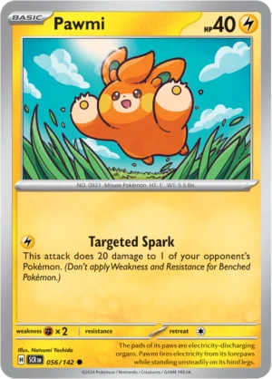 Pokémon TCG SV7: Stellar Crown 056/142 Pawmi Common Ungraded
