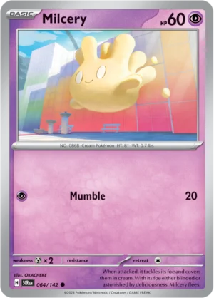 Pokémon TCG SV7: Stellar Crown 064/142 Milcery Common Ungraded