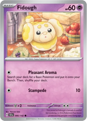 Pokémon TCG SV7: Stellar Crown 066/142 Fidough Common Ungraded