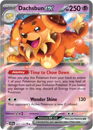 Pokémon TCG SV7: Stellar Crown 067/142 Dachsbun ex Double Rare Ungraded