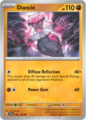 Pokémon TCG SV7: Stellar Crown 086/142 Diancie Uncommon Ungraded
