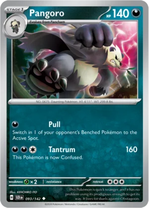 Pokémon TCG SV7: Stellar Crown 093/142 Pangoro Uncommon Ungraded