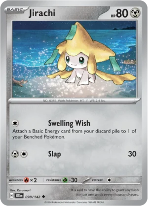 Pokémon TCG SV7: Stellar Crown 098/142 Jirachi Uncommon Ungraded