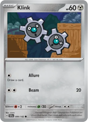 Pokémon TCG SV7: Stellar Crown 099/142 Klink Common Ungraded