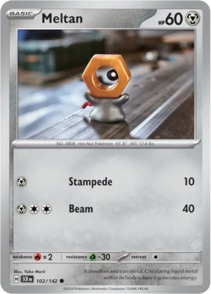 Pokémon TCG SV7: Stellar Crown 102/142 Meltan Common Ungraded