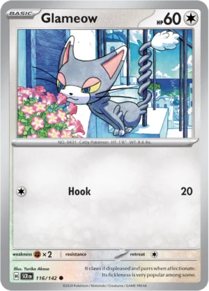 Pokémon TCG SV7: Stellar Crown 116/142 Glameow Common Ungraded