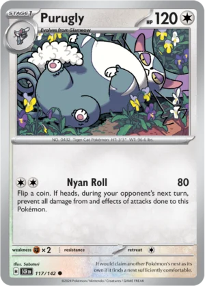 Pokémon TCG SV7: Stellar Crown 117/142 Purugly Common Ungraded