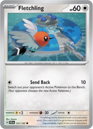 Pokémon TCG SV7: Stellar Crown 121/142 Fletchling Common Ungraded