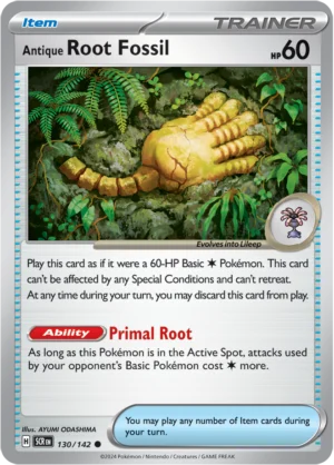 Pokémon TCG SV7: Stellar Crown 130/142 Antique Root Fossil Common Ungraded