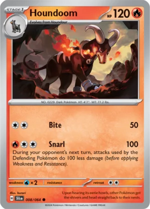 Pokémon TCG SV: Shrouded Fable 008/064 Houndoom Common Ungraded