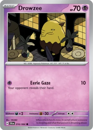Pokémon TCG SV: Shrouded Fable 016/064 Drowzee Common Ungraded