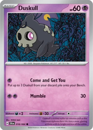Pokémon TCG SV: Shrouded Fable 018/064 Duskull Common Ungraded