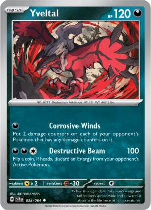 Pokémon TCG SV: Shrouded Fable 035/064 Yveltal Uncommon Ungraded