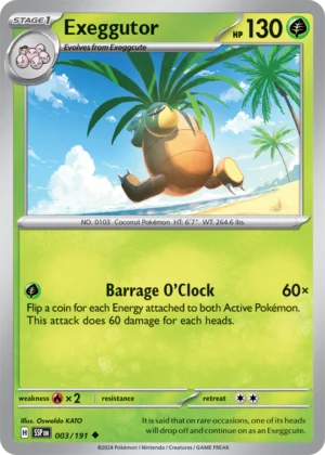 Pokémon TCG SV8: Surging Sparks 003/191 Exeggutor Uncommon Ungraded
