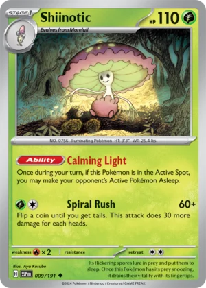 Pokémon TCG SV8: Surging Sparks 009/191 Shiinotic Uncommon Ungraded