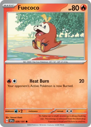 Pokémon TCG SV8: Surging Sparks 029/191 Fuecoco Common Ungraded