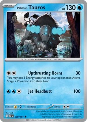 Pokémon TCG SV8: Surging Sparks 039/191 Paldean Tauros Uncommon Ungraded