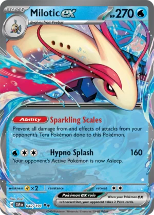 Pokémon TCG SV8: Surging Sparks 042/191 Milotic ex Doube Rare Ungraded