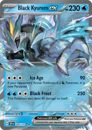 Pokémon TCG SV8: Surging Sparks 048/191 Black Kyurem ex Double Rare Ungraded
