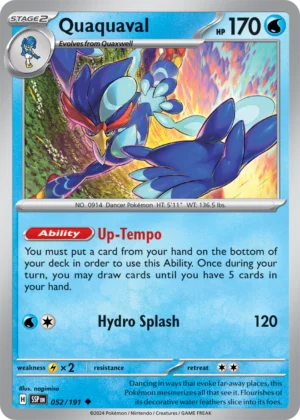 Pokémon TCG SV8: Surging Sparks 052/191 Quaquaval Uncommon Ungraded