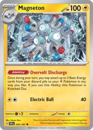 Pokémon TCG SV8: Surging Sparks 059/191 Magneton Uncommon Ungraded