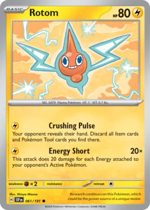 Pokémon TCG SV8: Surging Sparks 061/191 Rotom Common Ungraded