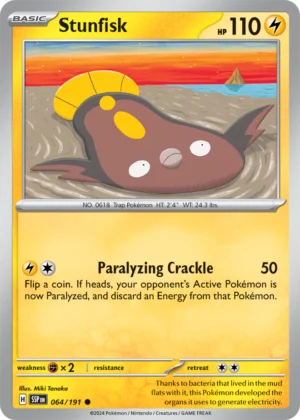 Pokémon TCG SV8: Surging Sparks 064/191 Stunfisk Common Ungraded
