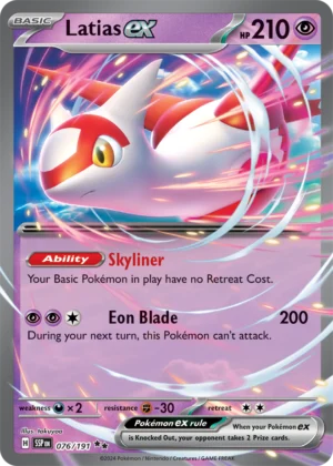 Pokémon TCG SV8: Surging Sparks 076/191 Latias ex Double Rare Ungraded